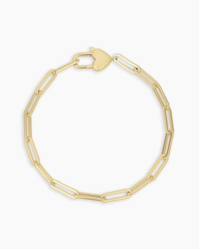 gorjana - Heart Padlock Bracelet 7" - 18k Gold Plating - Elegant and Romantic Design - Heart-Shaped Padlock Closure - Versatile for Any Occasion | Amazon (US)