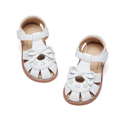 Kiderence Toddler Girls Sandals Little Girls Kids Summer Shoes Toddler White Sandals Size 8 | Amazon (US)
