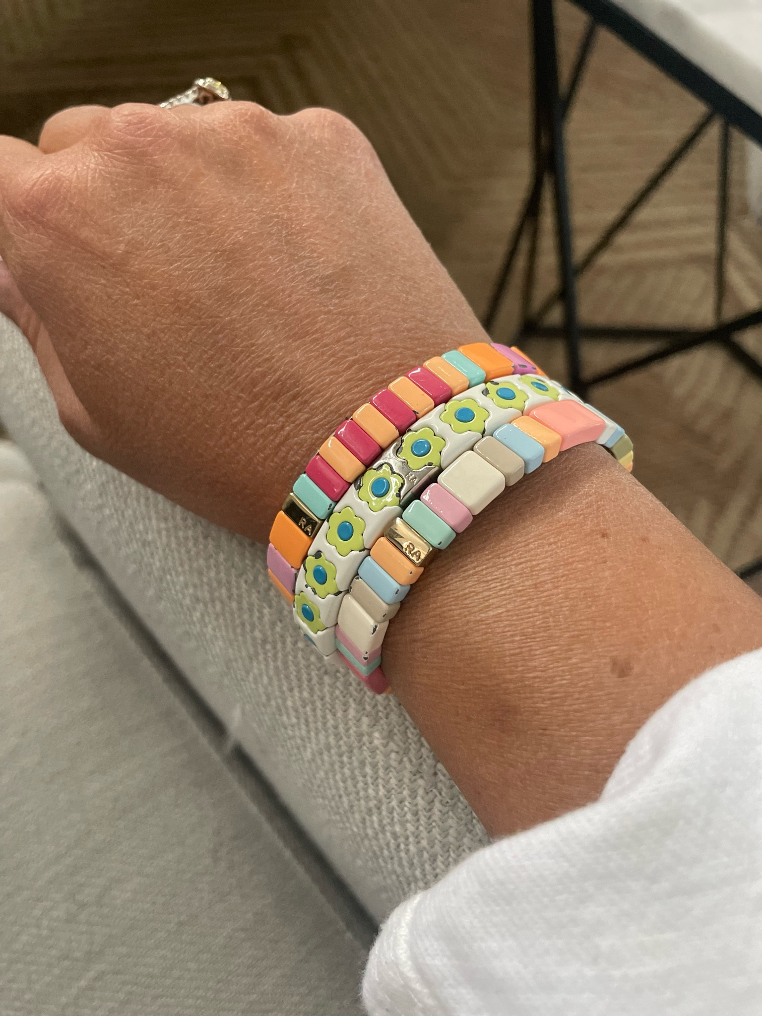 Stack it!! Add a pop of color to any outfit! The more the merrier! Shop now and add the perfect finishing touches to any outfit!
#RoxanneAssoulin #BraceletStack #ElevateYourStyle #JewelryGoals #ChicAccessories #FashionForward #ArmCandy #JewelryLovers #StatementJewelry #AccessorizeYourOutfit


#LTKBeauty #LTKStyleTip #LTKFindsUnder100
