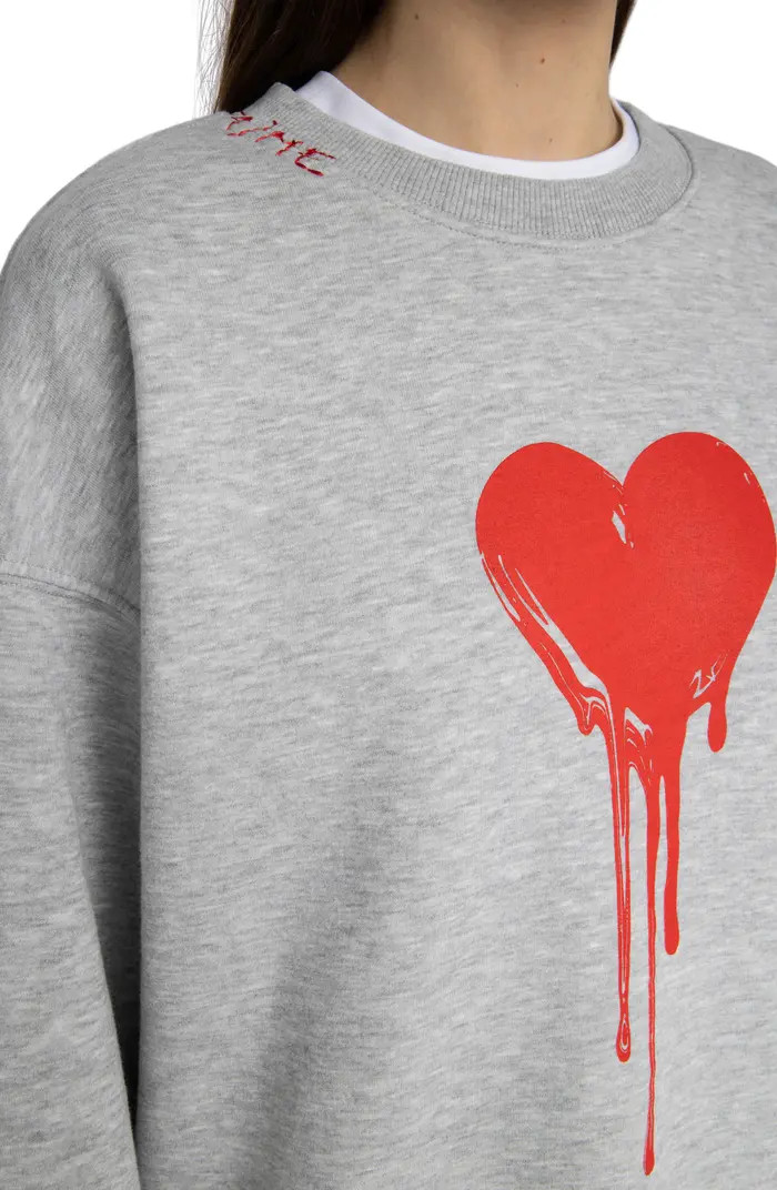 Oscar Flowing Heart Graphic Organic Cotton Blend Sweatshirt | Nordstrom