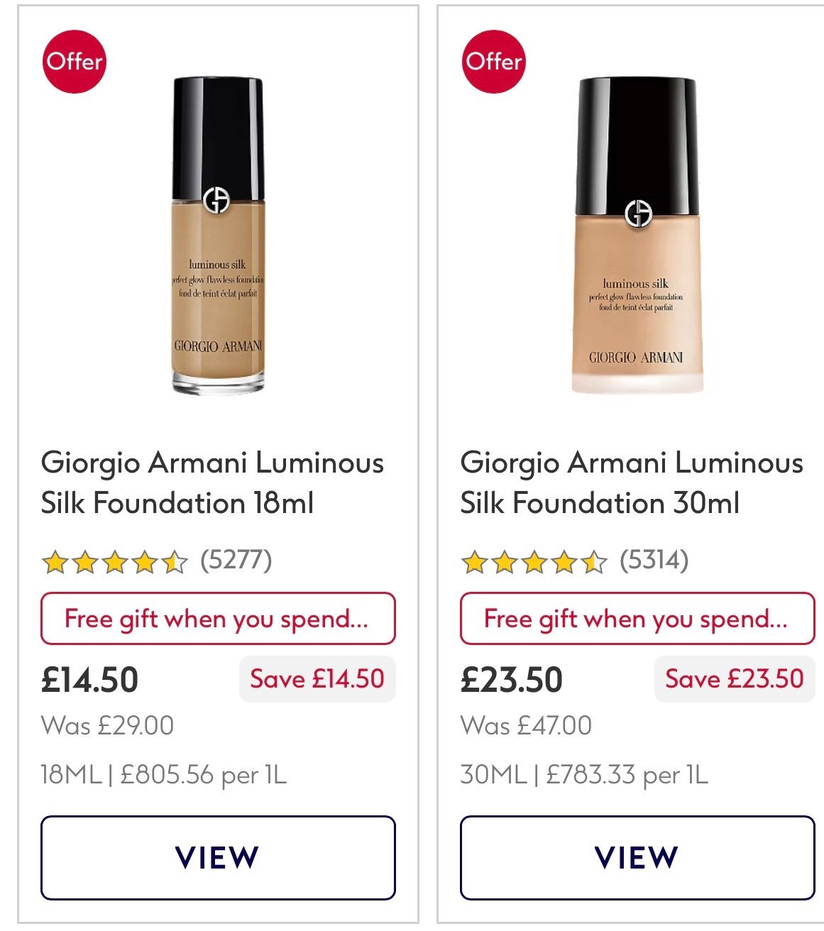 Half price Armani foundation! 
Lightweight feel on the face without feeling cakey 

#LTKBeauty #LTKSaleAlert
