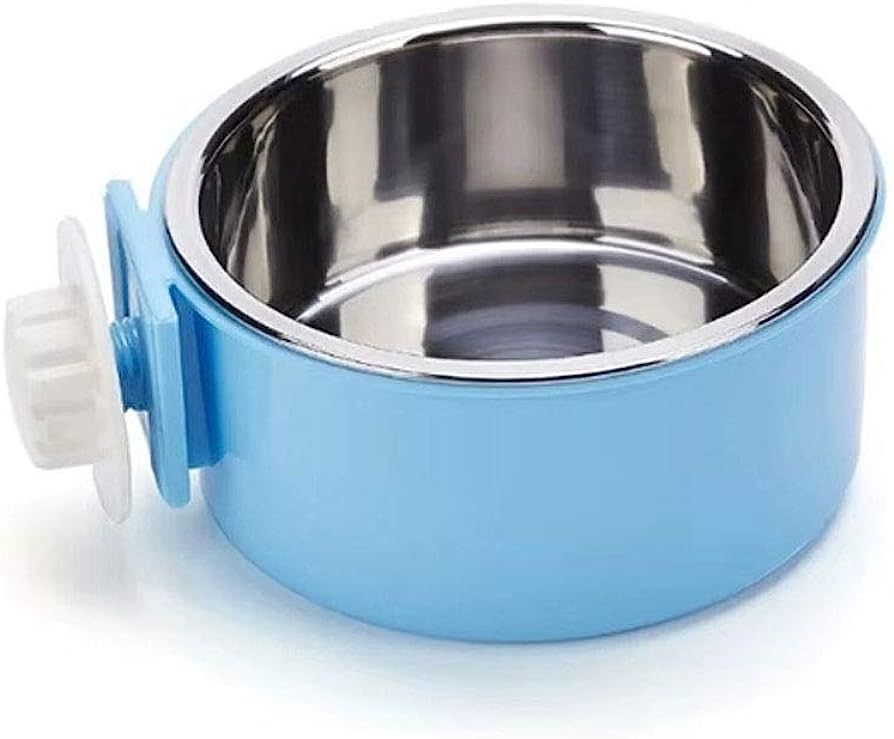 RUBYHOME Dog Bowl Feeder Pet Puppy Food Water Bowl, 2-in-1 Plastic Bowl & Stainless Steel Bowl, R... | Amazon (US)