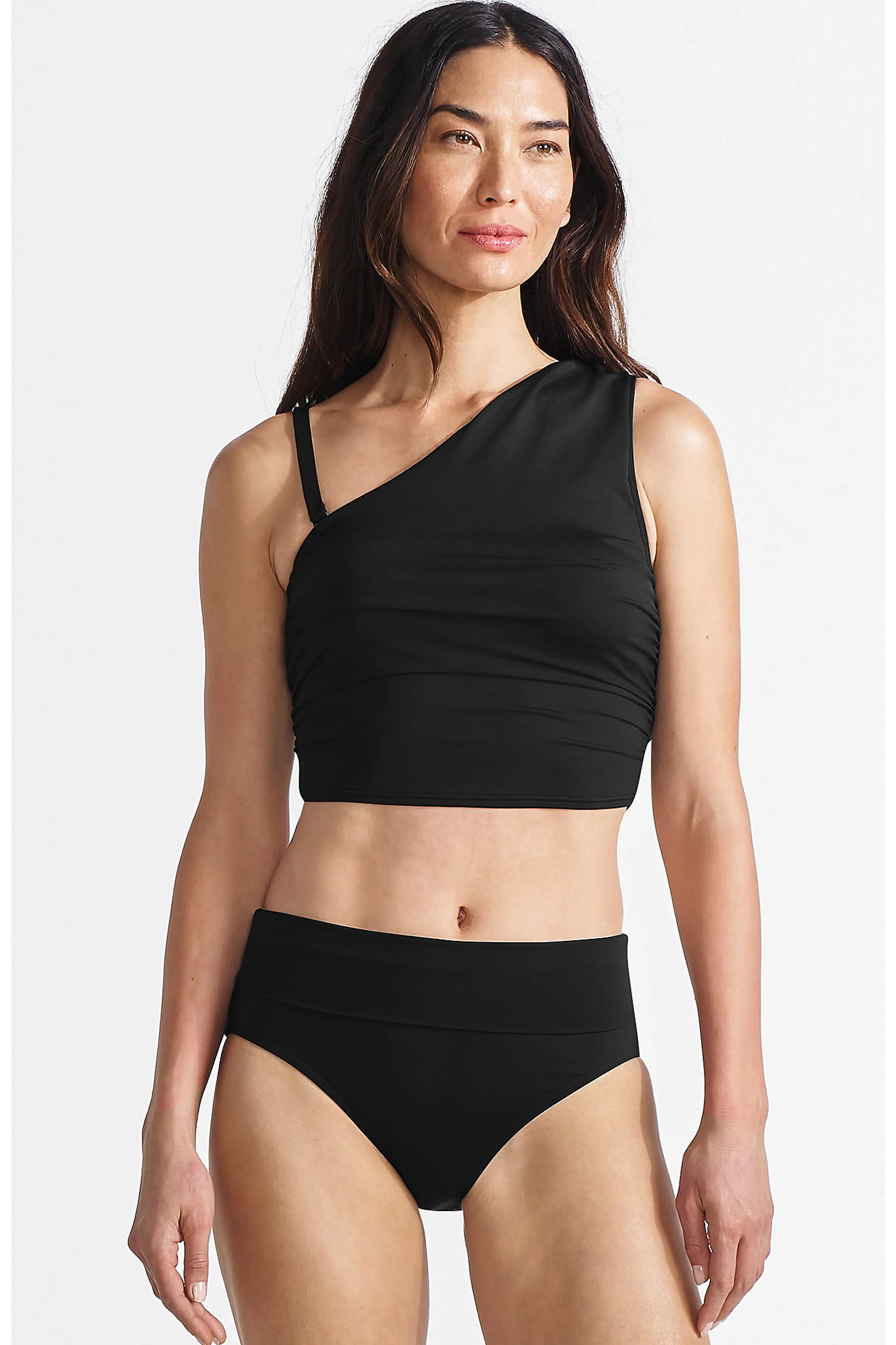 Ruched One Shoulder Midkini Swimsuit Top (Women) | Nordstrom | Nordstrom