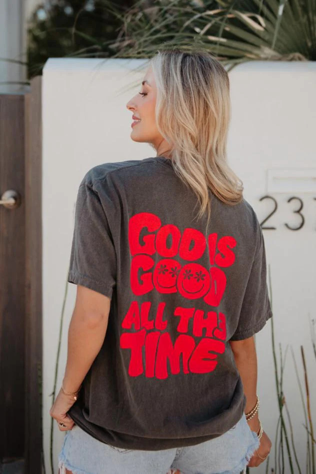 God Is Good All The Time Women's Graphic Tee Pepper / S | Katydid.com