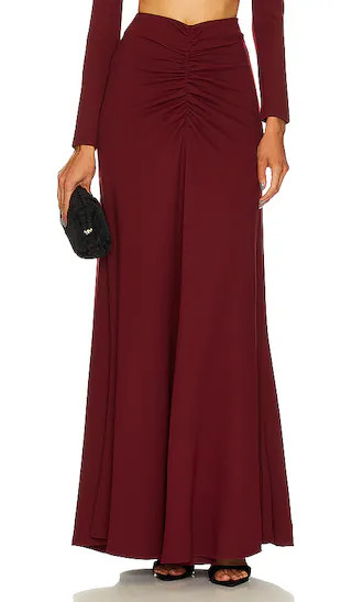 Abike Maxi Skirt in Bordeaux | Revolve Clothing (Global)