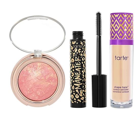 tarte Shape Tape Super-Size Concealer with Glow Blush & Mascara | QVC