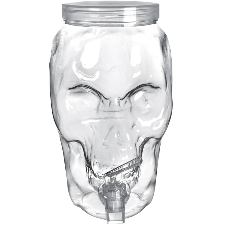 Amscan Clear Skeleton Plastic Drink Dispenser (10.5" x 7.5") - Pack of 1-1 Gal. Capacity, Perfect... | Amazon (US)