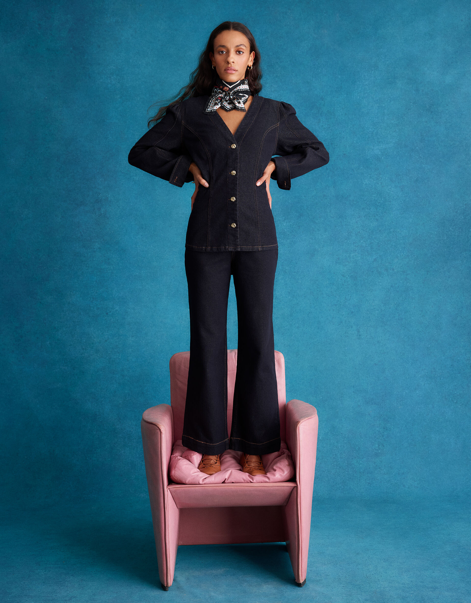 Teri Tailored Denim Shirt  Blue | Monsoon (UK)