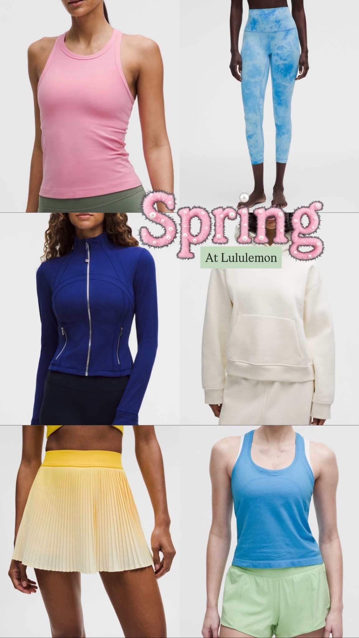 This is probably the most spring options I’ve ever seen at @lululemon at a time. Time to stock up if you are an HOC Spring, true spring, light spring, bright spring

Colors:
Clubhouse Blue (bright navy)
Smoothie Wash Blueberry
Candy Cloud
Ocean Wave
Coconut Ivory
Blush Blend
Kale Krush
Ombré Print Lemon Multi

Also for HOC Springs:
Butter Cream
Oxford Red (true red)
True Leopard Multi

#LTKActive #LTKfitnessgoals #LTKgrwm