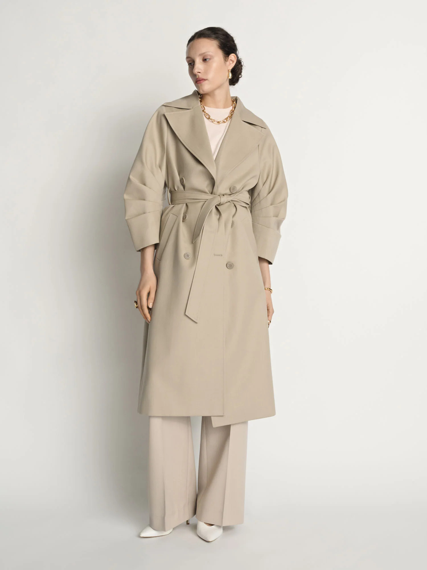 Wool Cocoon Sleeve Trench | Veronika Maine AU