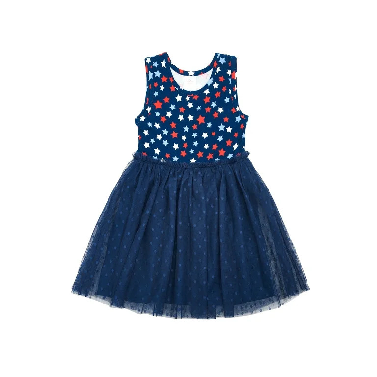 Way to Celebrate Toddler Girl Americana Tutu Dress, Sizes 12M-5T | Walmart (US)