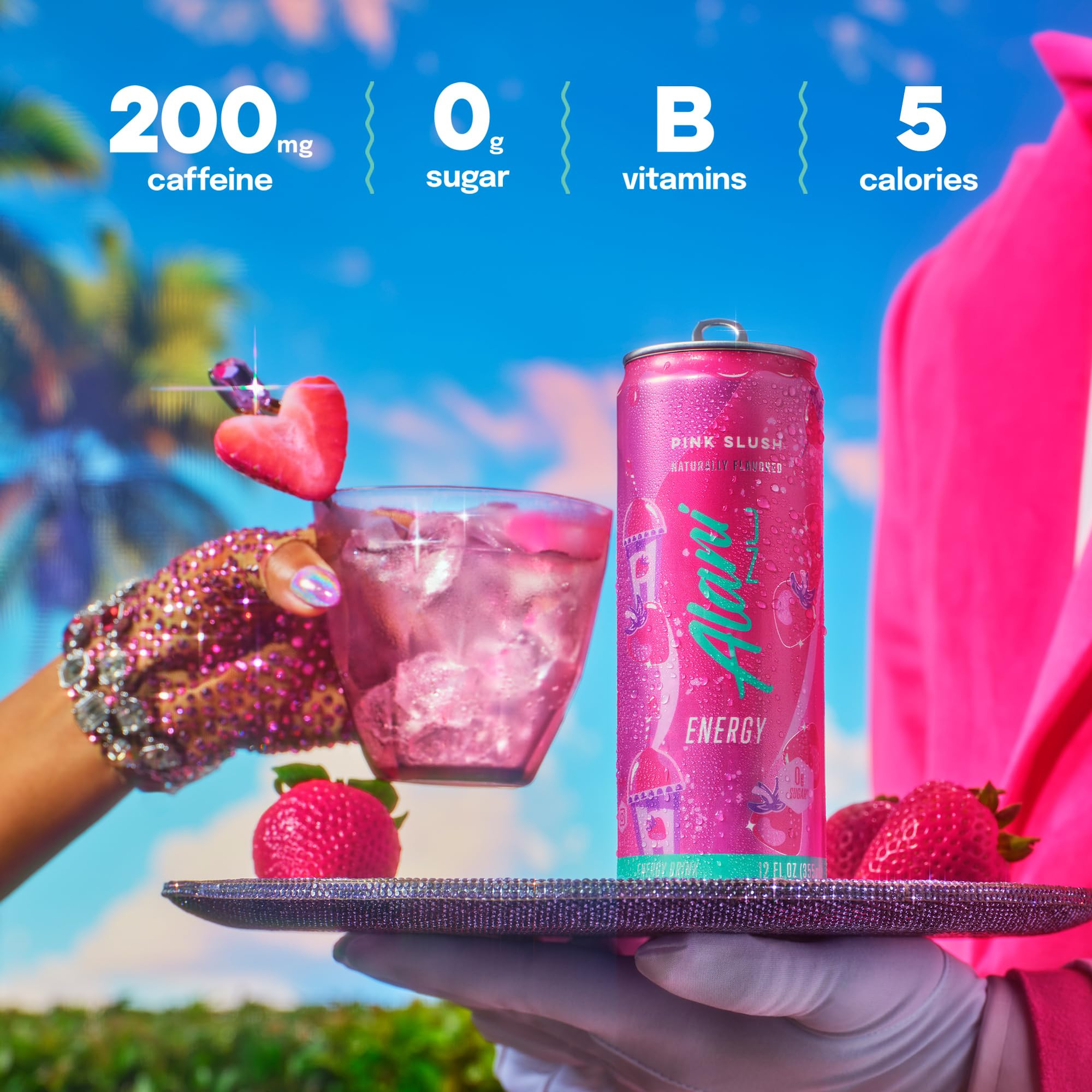 Alani Nu PINK SLUSH, Sugar Free, Low Calorie Energy Drinks, 200mg Caffeine, Biotin, B Vitamins, Z... | Amazon (US)