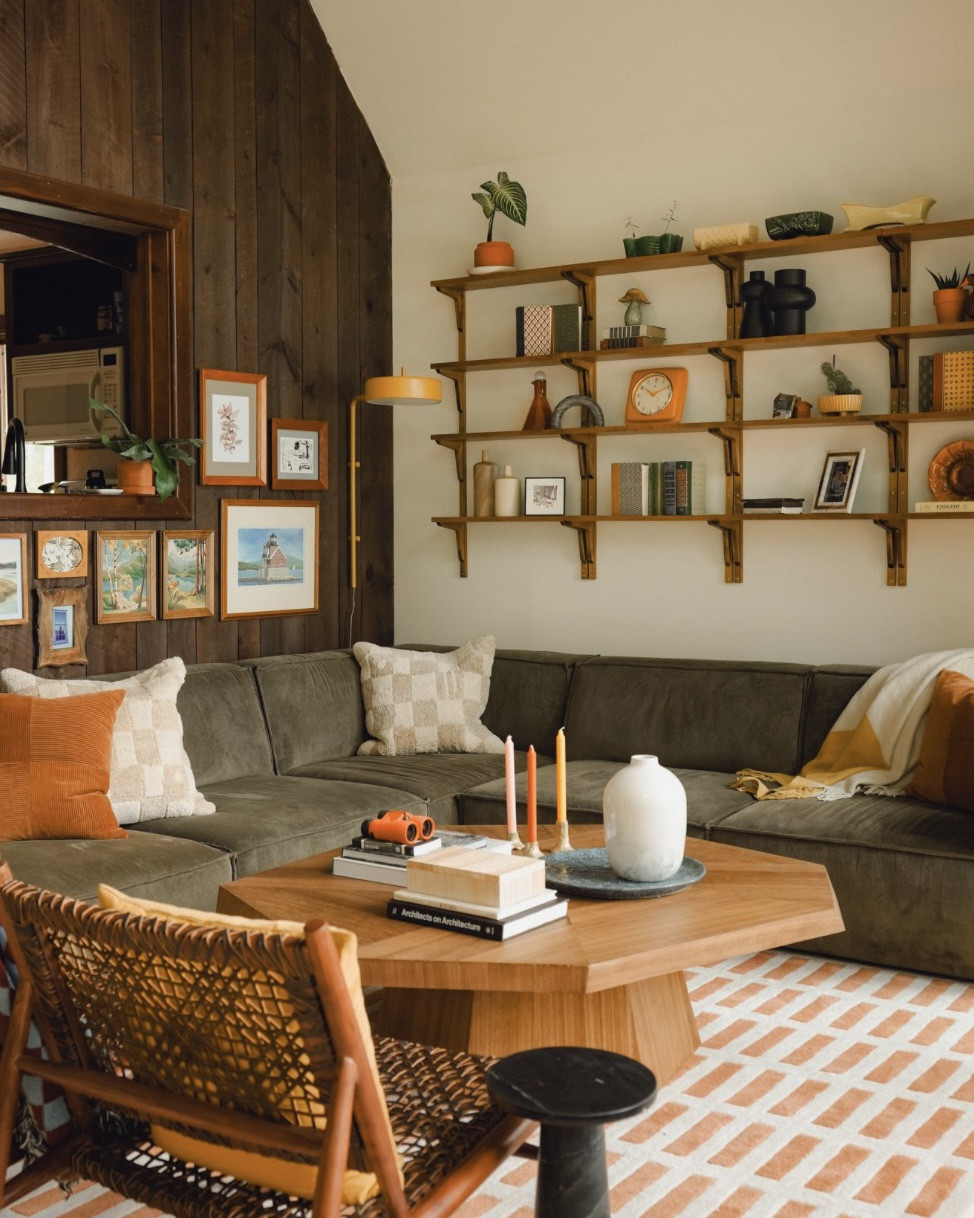 Making this long living room feel cozy and intimate was our goal in redesigning this space. Adding a sectional, accent chairs, a big coffee table and area rug made this area into a distinct zone within the bigger room. We loved curating pieces both new and old to create an interesting and eclectic feel. 

#LTKStyleTip #LTKSeasonal #LTKHome