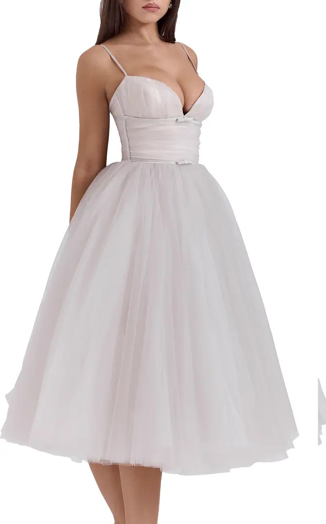 Countess Sleeveless Tulle Midi Dress | Nordstrom