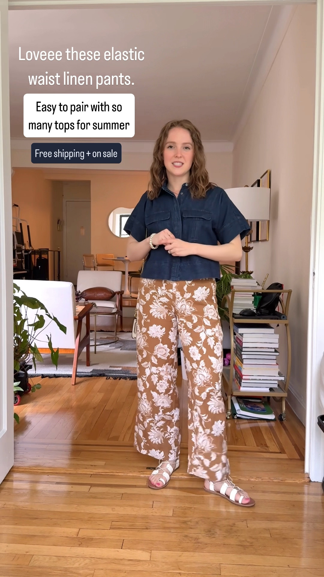 Loft free shipping + on sale summer looks 
Xs petite linen elastic pants
Xs dark denim top


#LTKStyleTip #LTKSaleAlert