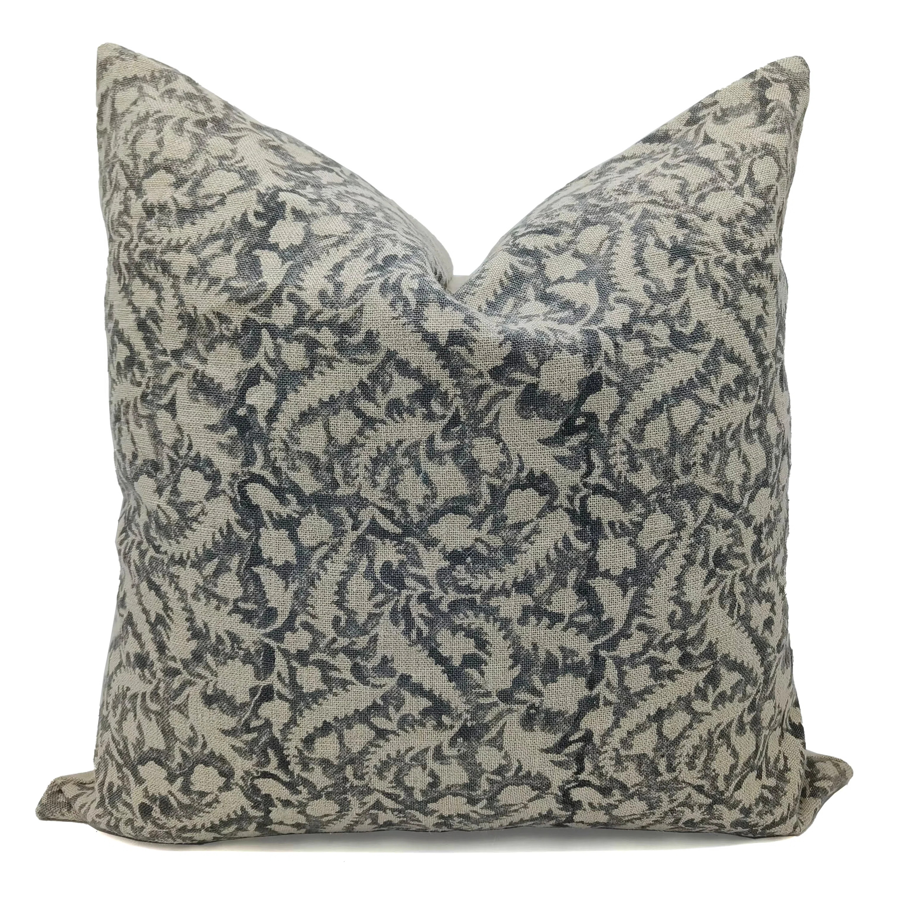 Hand block printed pillow cover perfect for boho interiors minimalist block printed cushion cover... | Wayfair North America