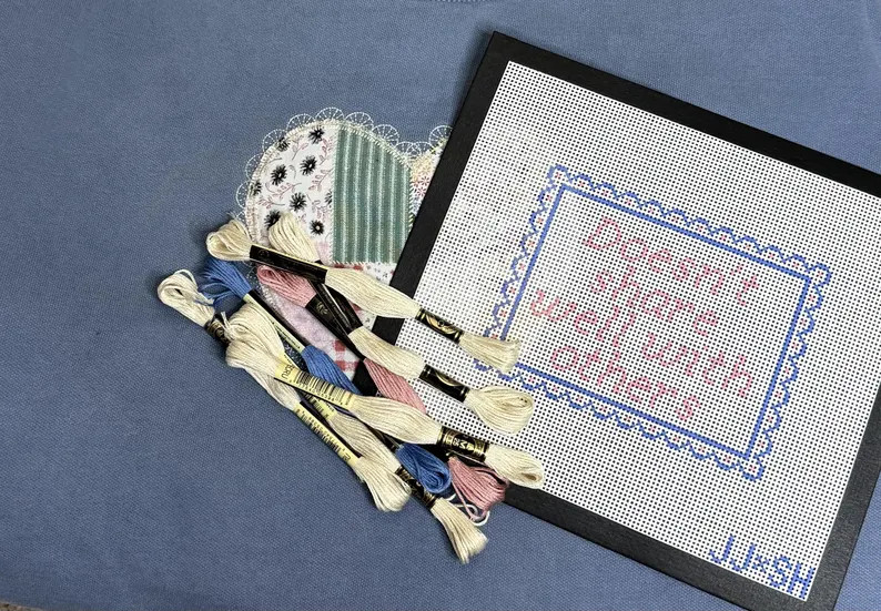 August Jenica Jo Collab Doesn't Share Needlepoint Canvas | Etsy (Global)