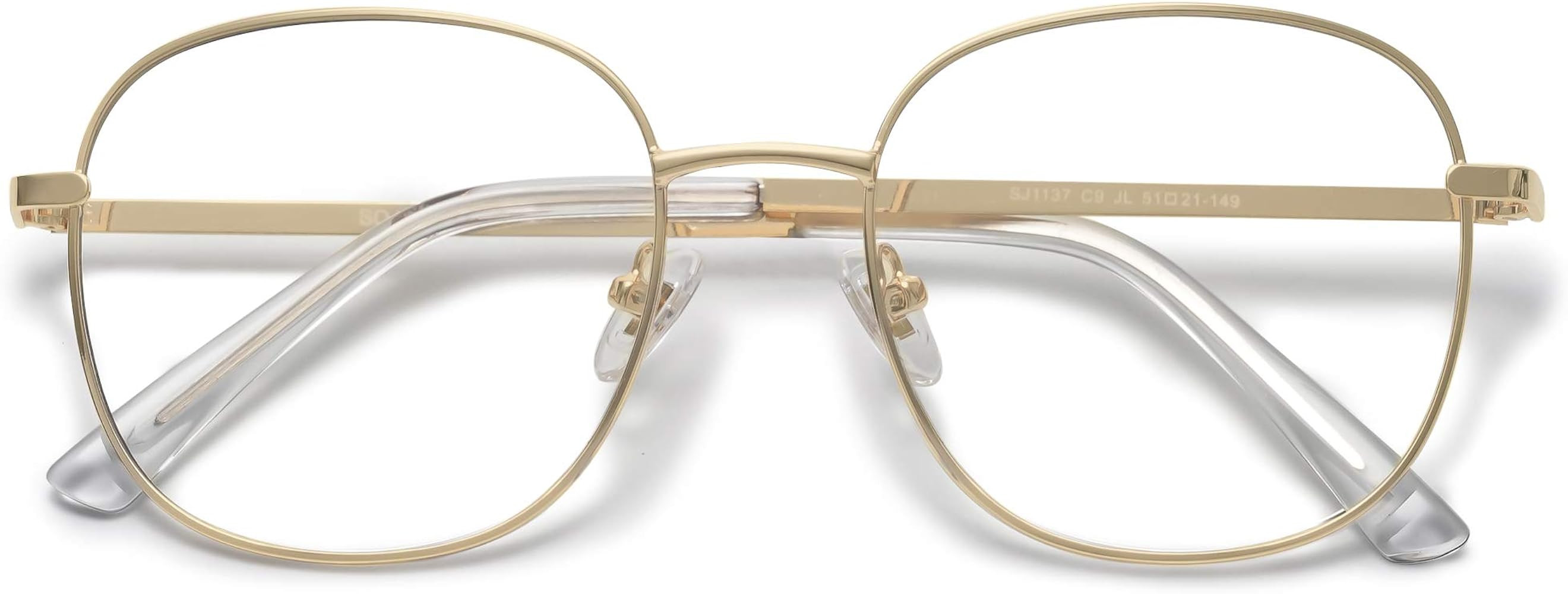 SOJOS Classic Square Blue Light Blocking Glasses for Women Men Stylish Computer Glasses SJ1137 | Amazon (US)