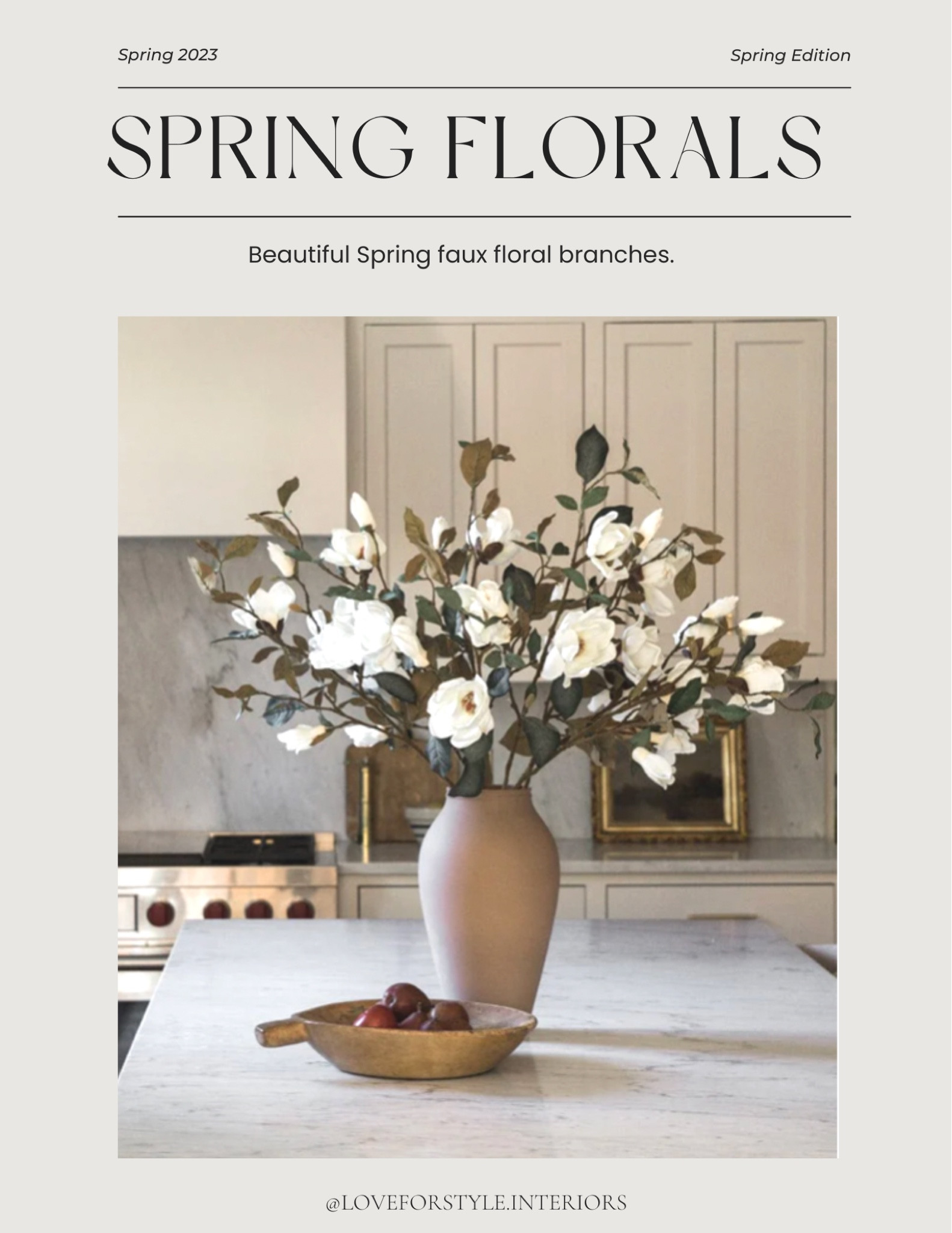 Afloral Spring Florals! From faux magnolia branches to cherry blossoms. Add 4-5 branches per vase. For a fuller look I would add 6-7.

Spring decor | home decor | vase | flower arrangements | floral trends 2023 | interior decor | seasonal decor | kitchen decor | entryway decor | living room vase 

#LTKstyletip #LTKFind 



#LTKSeasonal #LTKhome #LTKsalealert