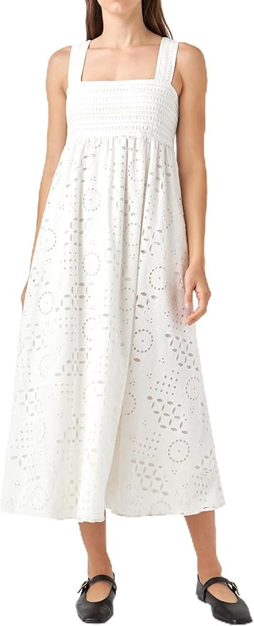 English Factory Women's BroderieAnglaise Maxi Dress | Amazon (US)