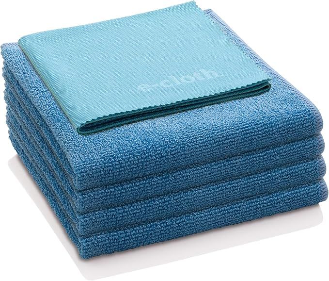 E-Cloth Home Set Microfiber Cleaning Cloth, Set of 5, Alaskan Blue | Amazon (US)