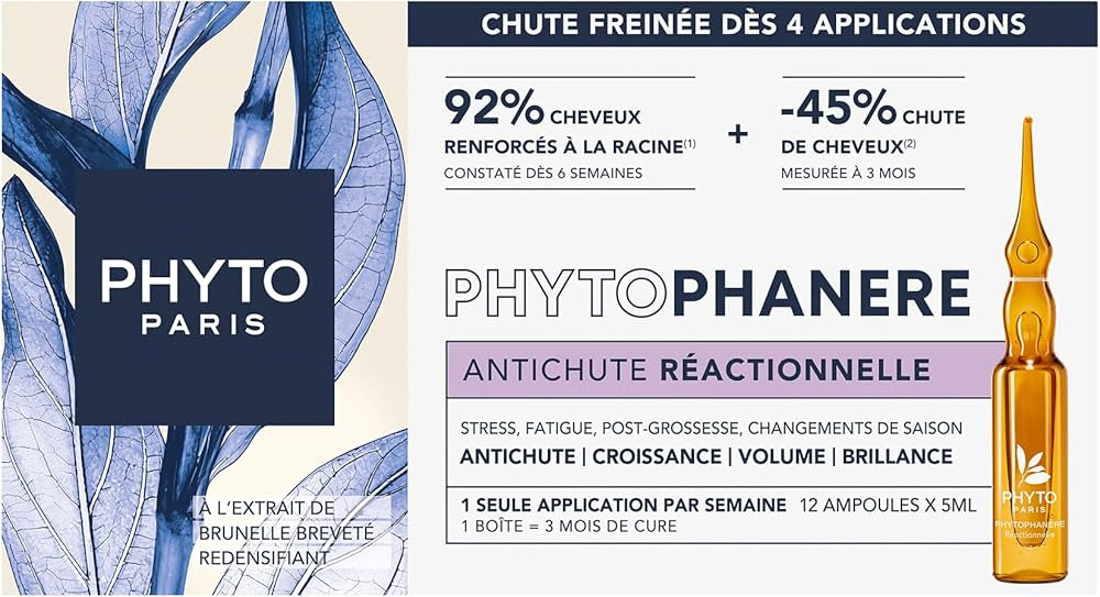 Phyto Paris - Phytophanere - Traitement Anti-Chute de Cheveux Réactionnelle - Ampoules Anti-Chut... | Amazon (FR)