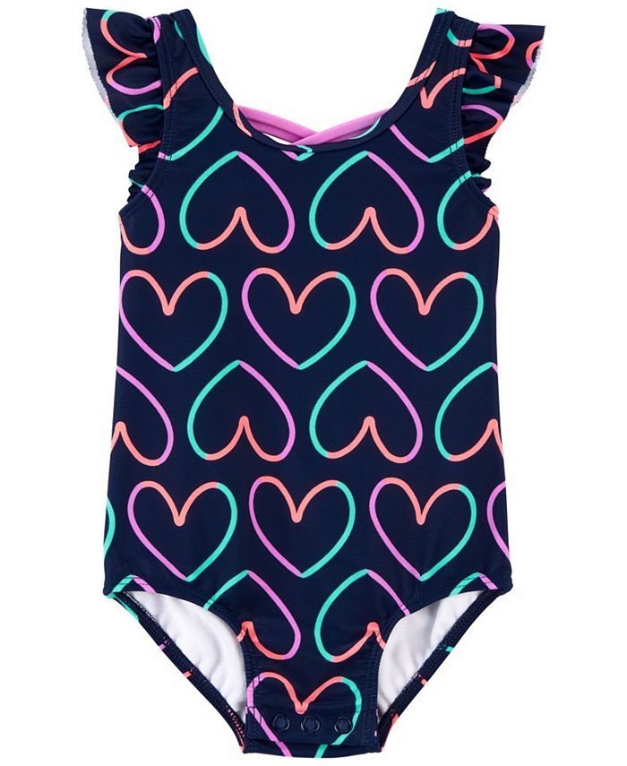 Baby Girl Heart Swimsuit | Macys (US)