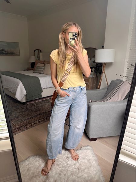 Shirt: size s // tts — the thinnest shirt— if you live somewhere hot, you’ll NEED this! ☀️ 

Pants: size 26– go down one size from your regular tts. These are sold out , linked the Amazon lookalikes! 🔗 

Just got these strappy sandals & LOVING them! Perfect boho look & surprisingly comfortable ✨

#LTKbeauty #LTKshoecrush #LTKstyletip