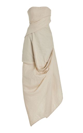 Caravaggio Draped Linen Maxi Dress | Moda Operandi (Global)