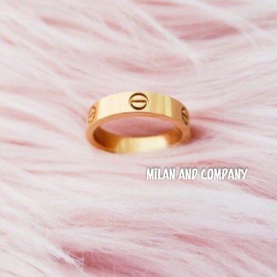 Wedding Band | Gold Band | Gift For Her | Gift For Him | Solid Band Ring | Unisex Ring | Engraved... | Etsy (US)