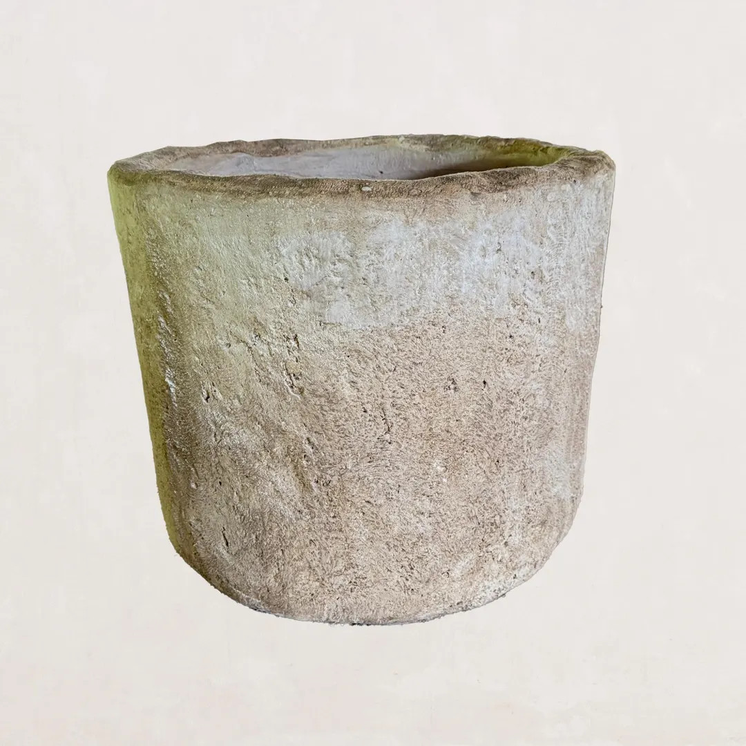 Handcrafted Limestone Trough Planter – Cast Stone Reproduction | Indoor/outdoor Round Concrete ... | Etsy (US)