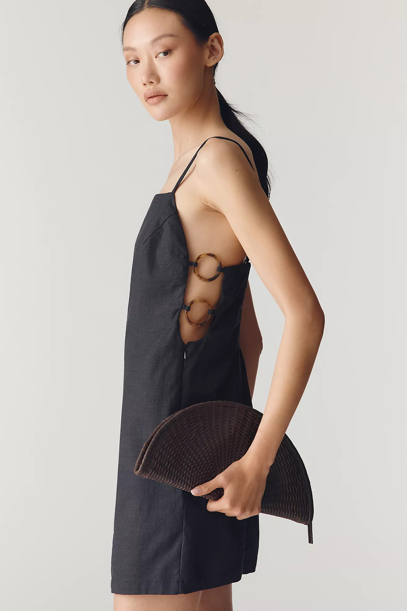 By Anthropologie Smocked Linen Blend Mini Dress | Anthropologie (US)