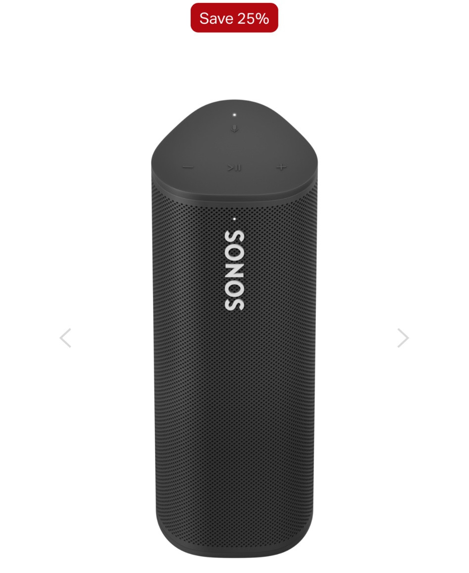 Sonos roam portable speaker - great for the beach, golf or trips. On sale now!! 

#LTKGiftGuide #LTKHoliday #LTKmens