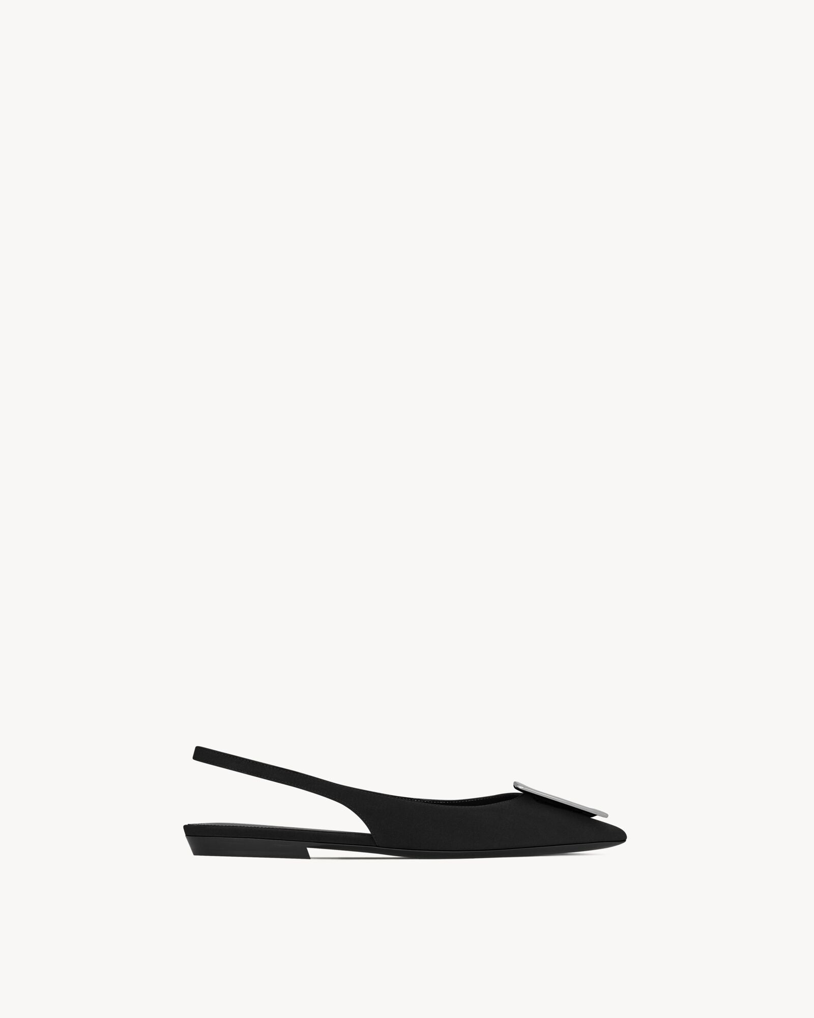 maxine slingback flats in crepe de chine | Saint Laurent Inc. (Global)