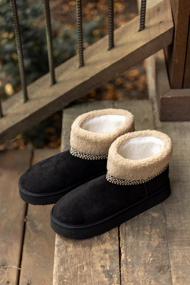 Payton Black Platform Boots | Pink Lily