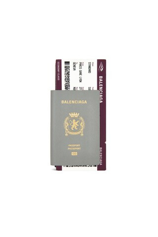 Balenciaga Pass Lo Wallet in Grey | FWRD 