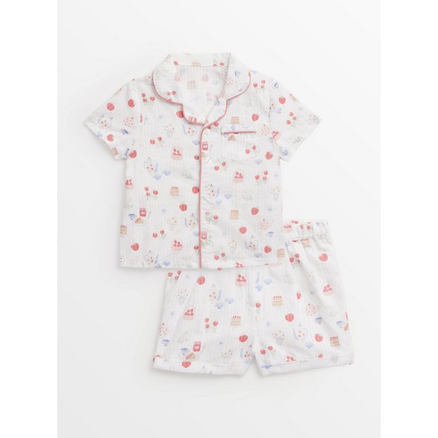 Buy Time For Tea Traditional Shortie Pyjamas 3-6 months | Sleepsuits and pyjamas | Tu | Tu Clothing