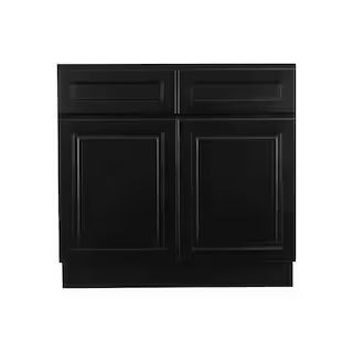 LaPort Assembled 36 in. x 34.5 in. x 24 in. Sink Base Cabinet with 2 Doors and 1 Dummy Drawer Fac... | The Home Depot