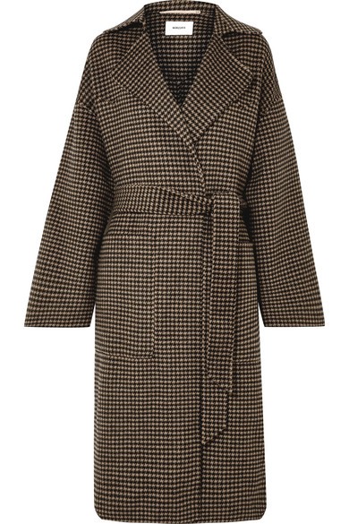 Alamo belted houndstooth wool and silk-blend coat | NET-A-PORTER (US)
