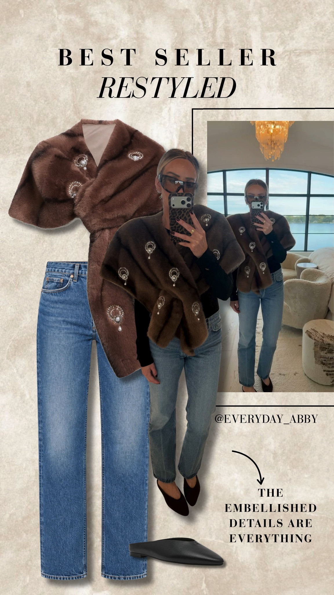 The fur stole is the accessory your fall wardrobe has been missing 😍 Such a chic way to elevate a simple outfit! ✨