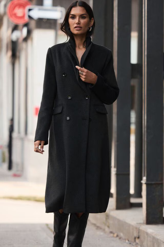 Double Breasted Wool Coat | Dynamite Clothing