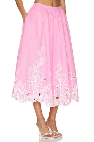 Paisley Bloom Embroidered Espe Skirt
                    
                    Cinq a Sept | Revolve Clothing (Global)