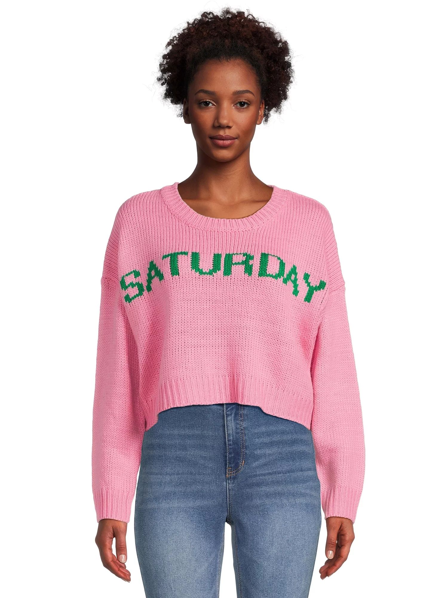 Dreamers By Debut Women's Saturday Knit Sweater, Midweight - Walmart.com | Walmart (US)