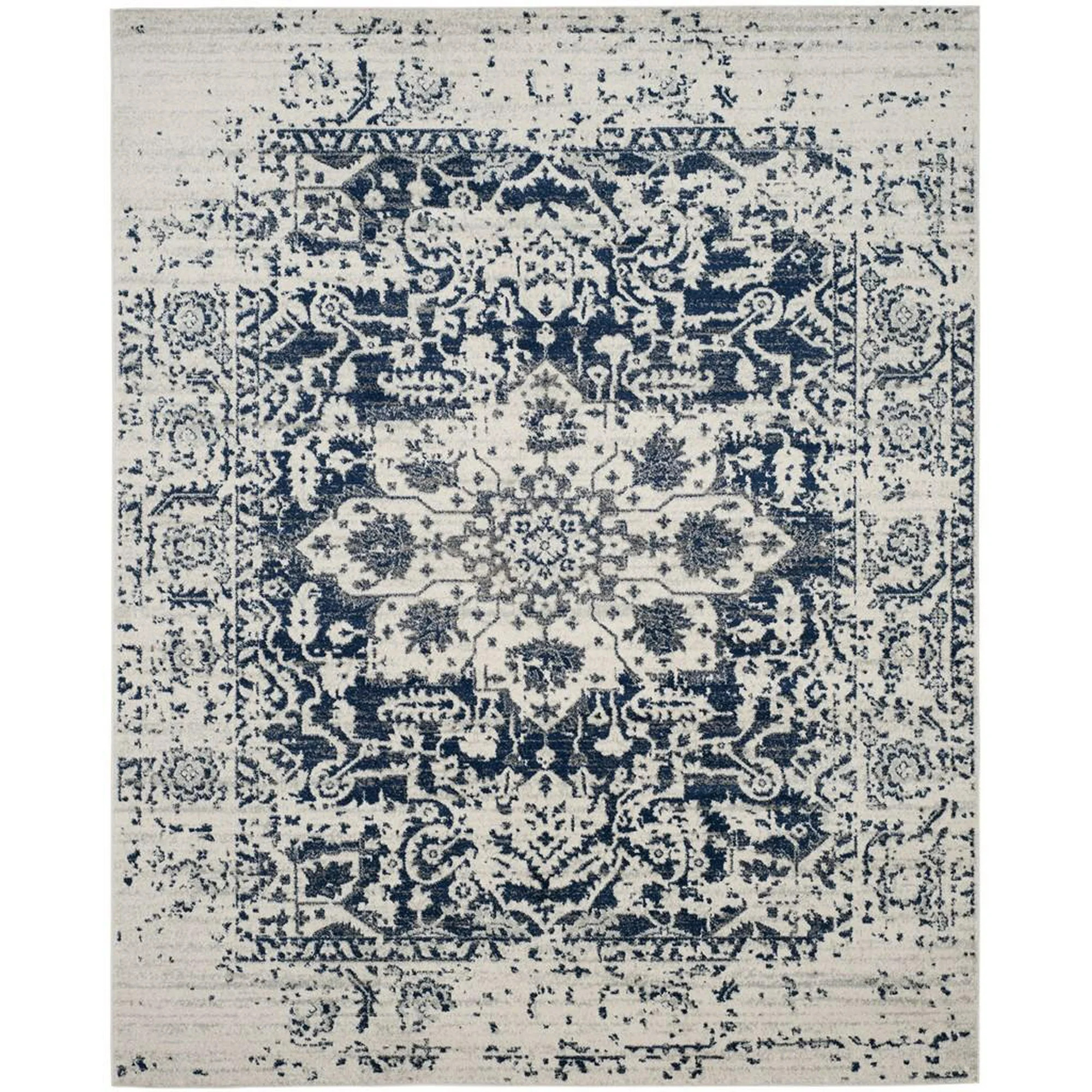 SAFAVIEH Madison Katina Oriental Area Rug, Cream/Navy, 10' x 14' | Walmart (US)
