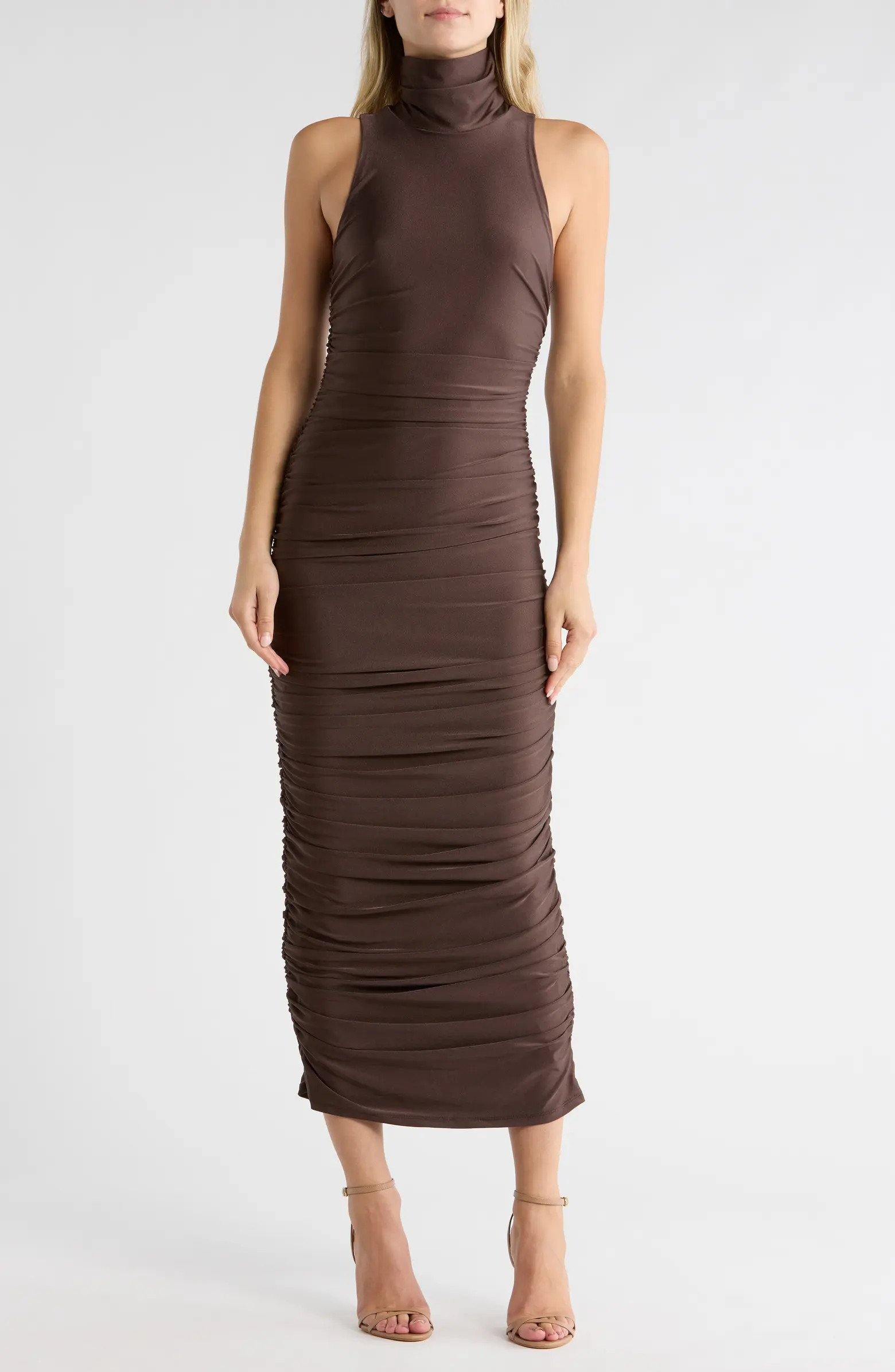 Sonia Shiny Knit Ruched Maxi Dress | Nordstrom Rack