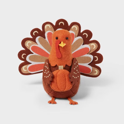 Thanksgiving Felt Plush Turkey with Pumpkin - Spritz™ | Target