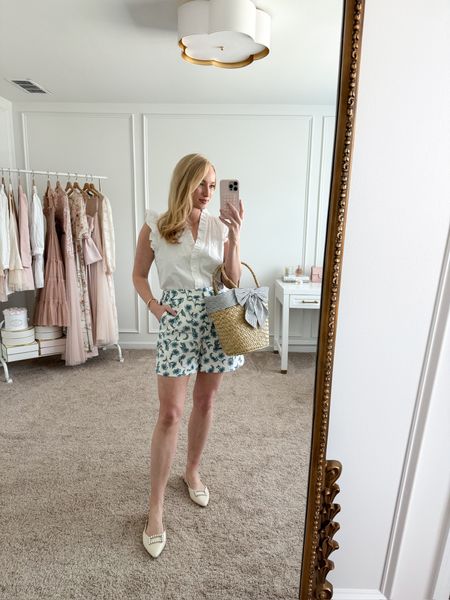 This outfit will be going with me on my next vacation! It’s so pretty and comfortable. Perfect for walking around and sightseeing! Wearing size small in the top and size 4 in the shorts. Spring outfits // summer outfits // vacation outfits // casual outfits // travel outfits // daytime outfits // brunch outfits // J.Crew Factory // target shoes 

#LTKSeasonal #LTKstyletip #LTKtravel