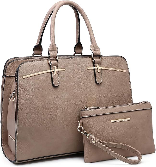 Dasein Women Satchel Handbags Shoulder Purses Totes Top Handle Work Bags with 3 Compartments | Amazon (US)