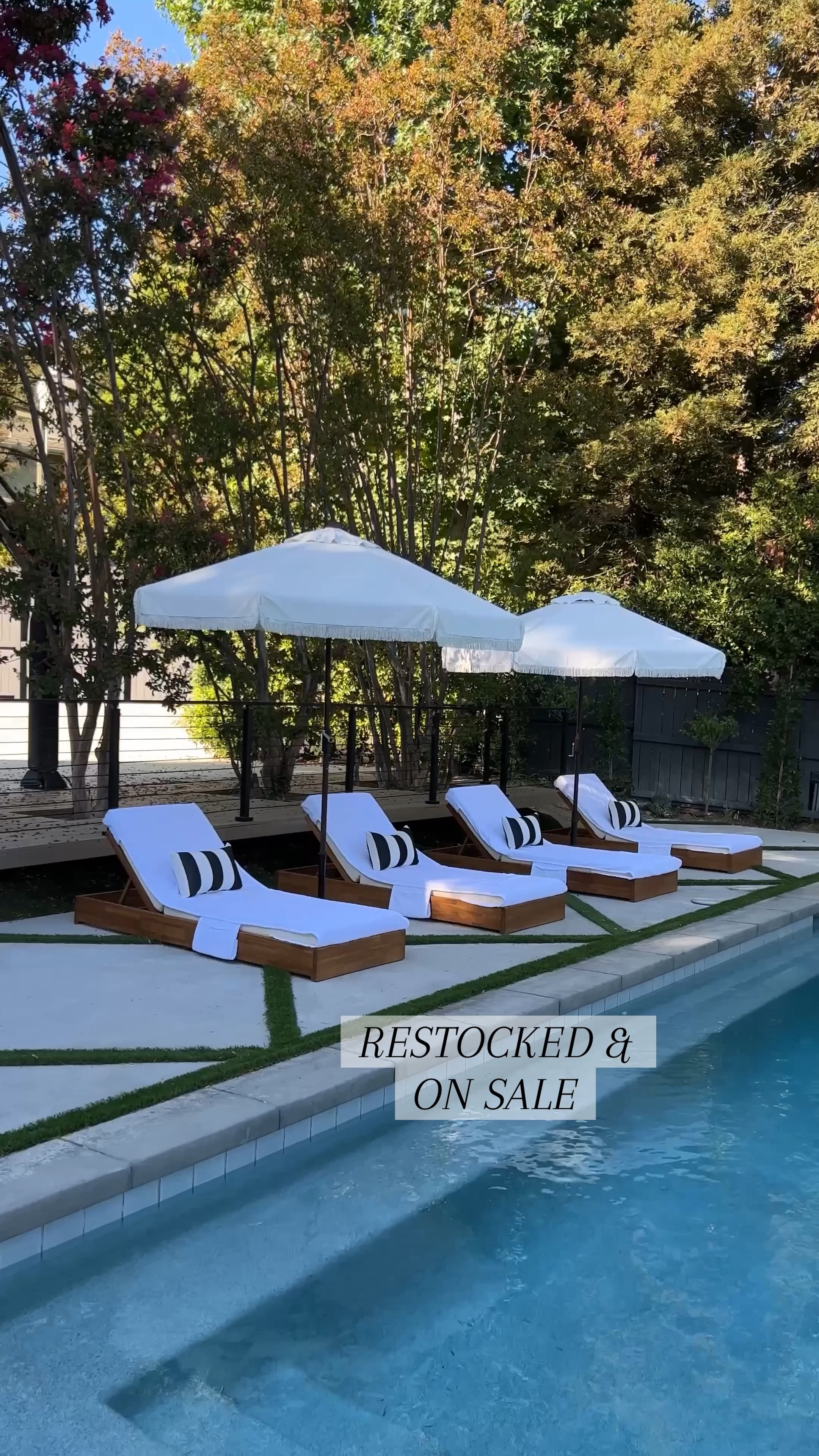 Order note to have it by summer! These are such high-quality and a high-end look for less. White umbrellas, sun, lounger, pillow, Wayfair White Towel cover chaise lounger Amazon black white stripe pillow

#LTKSeasonal #LTKsalealert #LTKhome