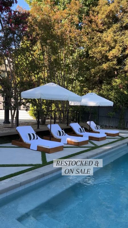 Order note to have it by summer! These are such high-quality and a high-end look for less. White umbrellas, sun, lounger, pillow, Wayfair White Towel cover chaise lounger Amazon black white stripe pillow

#LTKSeasonal #LTKsalealert #LTKhome